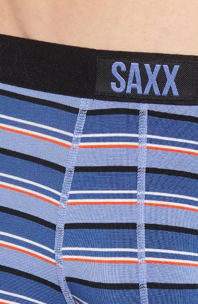 Shop Saxx 'vibe' Stretch Boxer Briefs In Purple Coast Stripe
