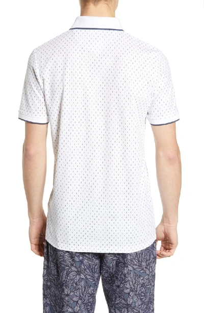 Shop Ted Baker Toff Slim Fit Print Pique Polo In White