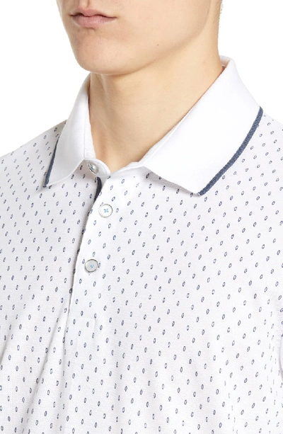 Shop Ted Baker Toff Slim Fit Print Pique Polo In White