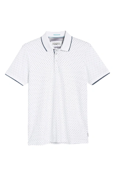 Shop Ted Baker Toff Slim Fit Print Pique Polo In White