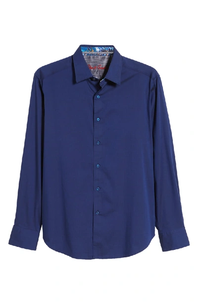 Shop Robert Graham Rutherford Classic Fit Sport Shirt In Navy