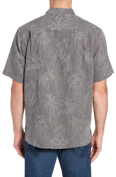 Shop Tommy Bahama Digital Palms Silk Sport Shirt In Cave
