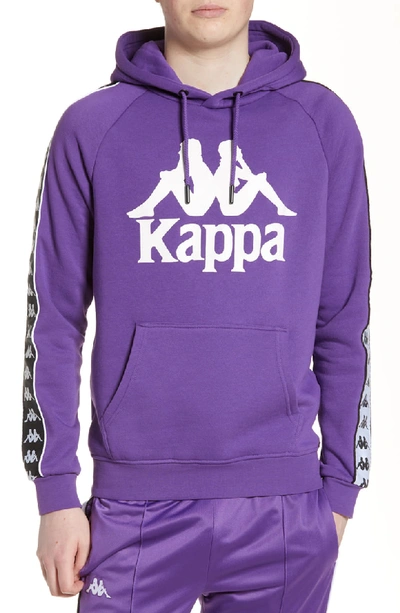Kappa Banda Graphic Hoodie In Violet/ Black/ White | ModeSens