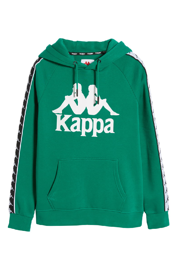 Kappa Banda Graphic Hoodie In Green/ Black/ White | ModeSens
