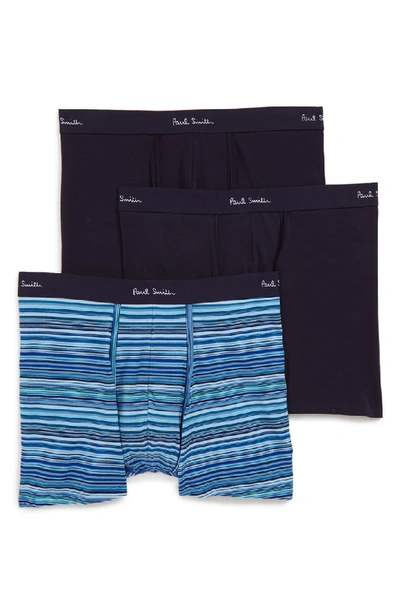 Shop Paul Smith Assorted 3-pack Long Leg Trunks In Black