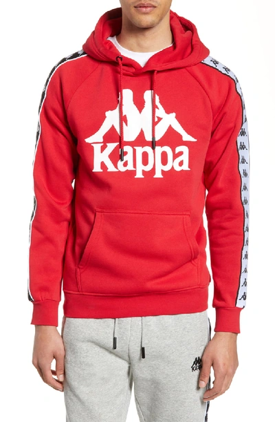 Kappa Banda Graphic Hoodie In Red/ Dark Black/ White | ModeSens