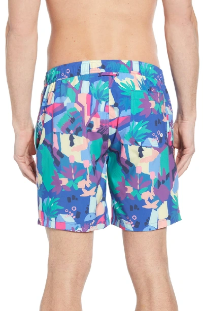 Bonobos 7-inch Abstract Print Swim Trunks In Abstract Blue | ModeSens