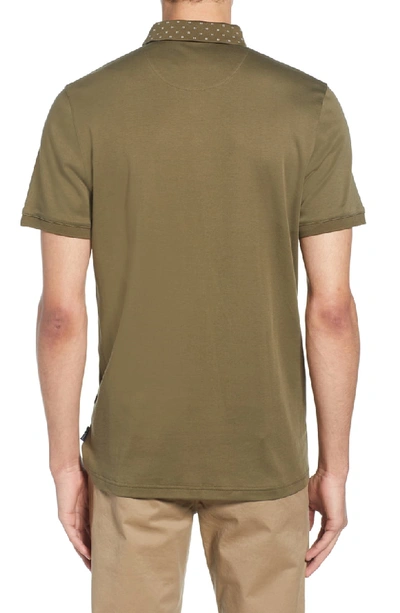 Shop Ted Baker Critter Slim Fit Polo In Khaki