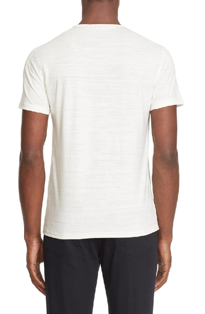 Shop John Varvatos Slub Slim Fit Pima Cotton T-shirt In Egg Shell