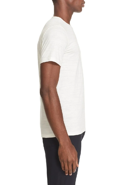 Shop John Varvatos Slub Slim Fit Pima Cotton T-shirt In Egg Shell