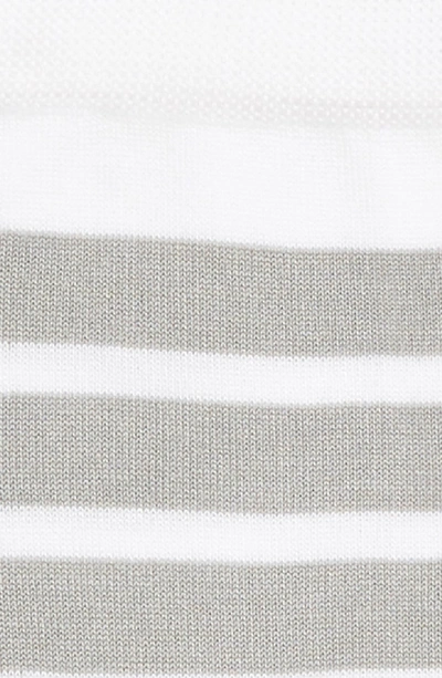 Shop Thom Browne Bar Stripe Socks In White