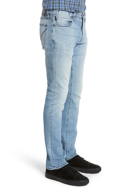 Shop John Varvatos Bowery Slim Straight-leg Jeans In Blue Ice