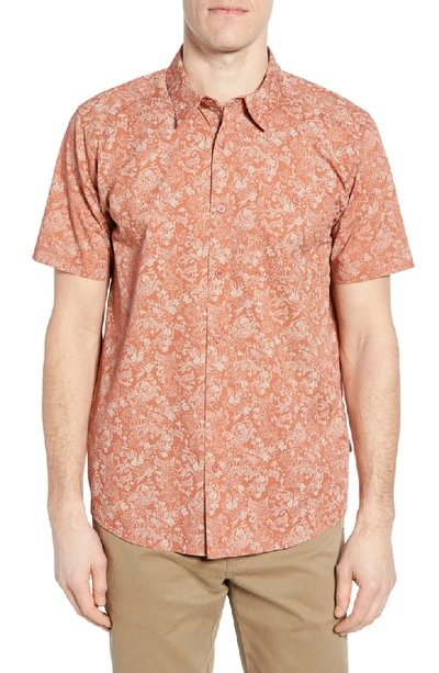 Shop Patagonia Go To Regular Fit Short Sleeve Shirt In Beyond Extinction Pink