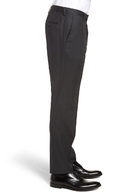 Hugo Boss Gibson Cyl Flat Front Solid Slim Fit Wool Dress Pants In Black |  ModeSens