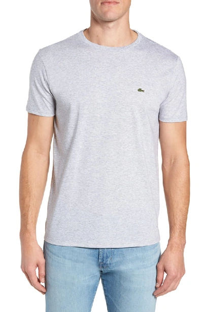 Shop Lacoste Pima Cotton T-shirt In Silver Chine