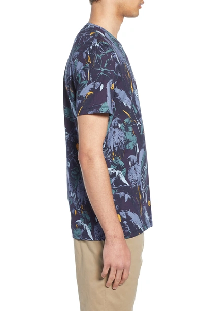 Shop Ted Baker Beakme Parrot Print T-shirt In Navy