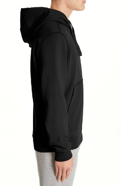 Shop Stone Island Pullover Hoodie In Black