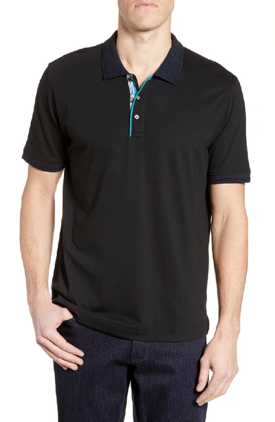 Shop Robert Graham Classic Fit Jersey Polo In Black