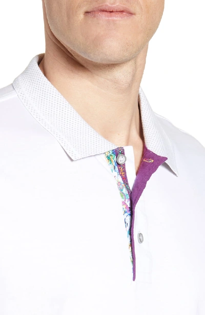 Shop Robert Graham Classic Fit Jersey Polo In White