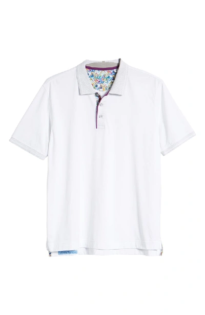 Shop Robert Graham Classic Fit Jersey Polo In White