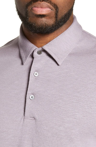 Shop Theory Bron C Anemone Polo In Amethyst