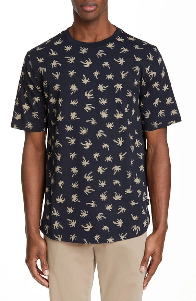 Shop Paul Smith Palm Tree Print T-shirt In Dark Navy
