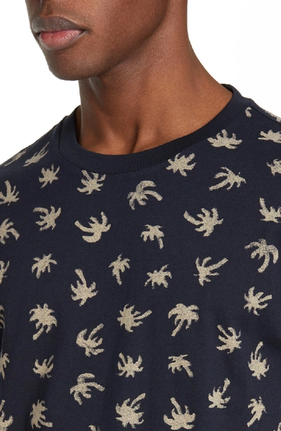 Shop Paul Smith Palm Tree Print T-shirt In Dark Navy