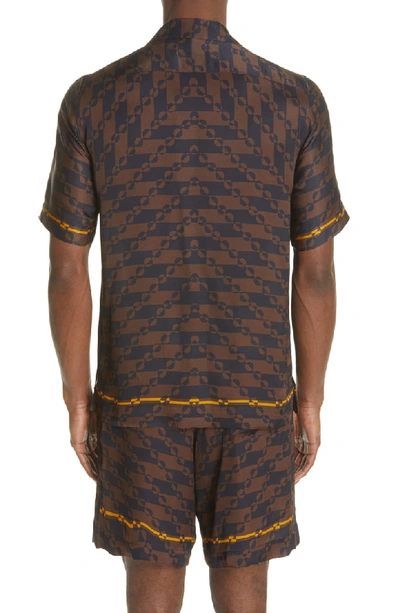 Shop Dries Van Noten Carlton Print Shirt In Brown