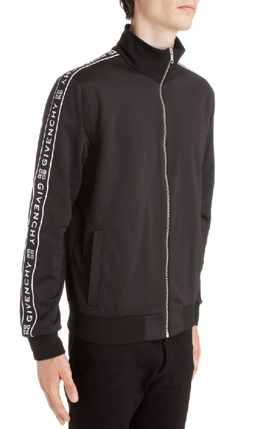 Shop Givenchy Logo Tape Track Jacket In Black