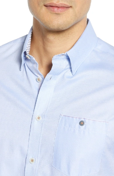 Shop Ted Baker Wallabi Slim Fit Oxford Shirt In Blue