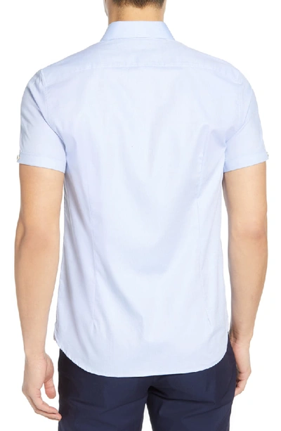 Shop Ted Baker Wallabi Slim Fit Oxford Shirt In Blue
