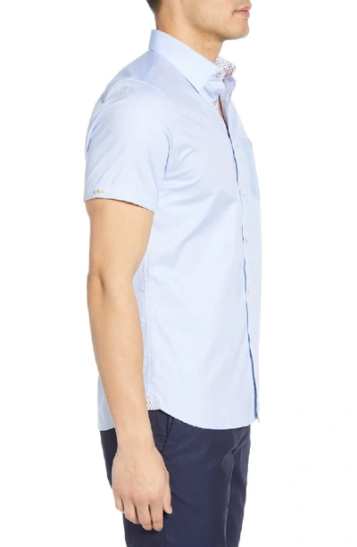 Shop Ted Baker Wallabi Slim Fit Oxford Shirt In Blue