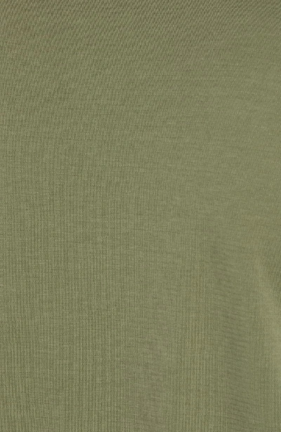 Shop Frame Raw Hem Slim Fit Crewneck T-shirt In Medium Green