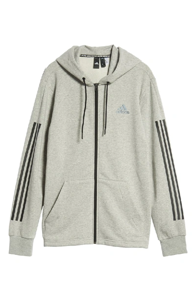 Adidas Originals Men's Must Haves 3-stripe French Terry Full-zip Hoodie,  Grey | ModeSens