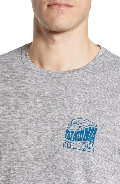 Shop Patagonia Capilene Cool Daily Long Sleeve T-shirt In Cosmic Peaks Feather Grey