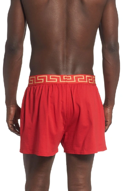 Shop Versace Intimo Uomo Boxers In Red/ Gold