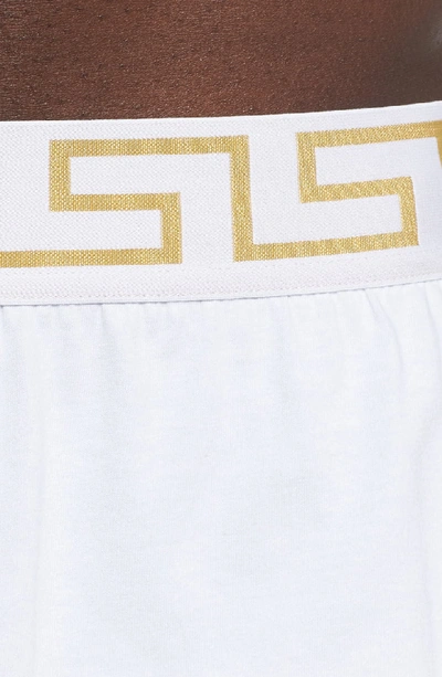 Shop Versace Intimo Uomo Boxers In White/ Gold