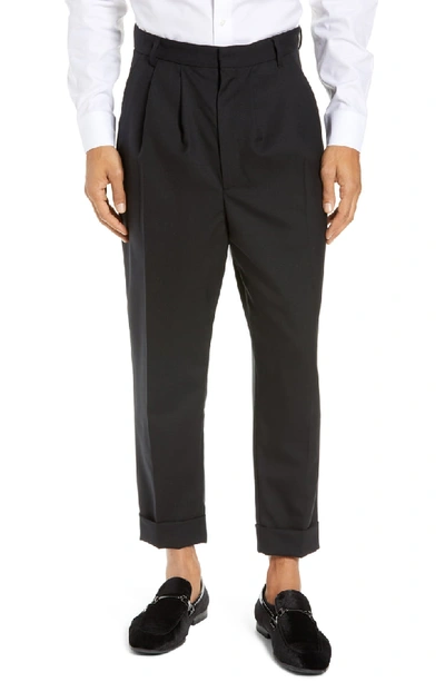 Shop The Kooples Classic Wool Cargo Track Pants In Black