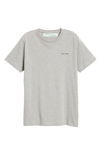 Shop Off-white Slim Fit Logo T-shirt In Melange Grey