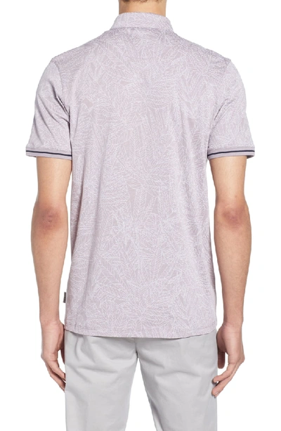 Shop Ted Baker Vaness Slim Fit Leaf Polo In Lilac