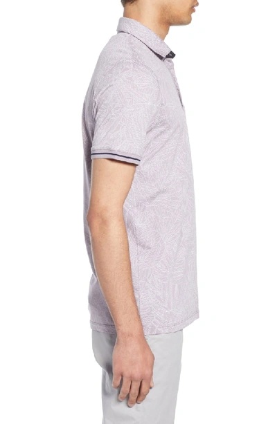 Shop Ted Baker Vaness Slim Fit Leaf Polo In Lilac