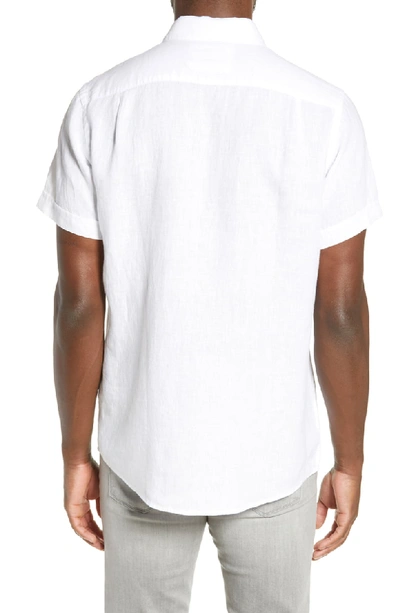 Shop Rodd & Gunn Regular Fit Ellerslie Linen Shirt In Ivory
