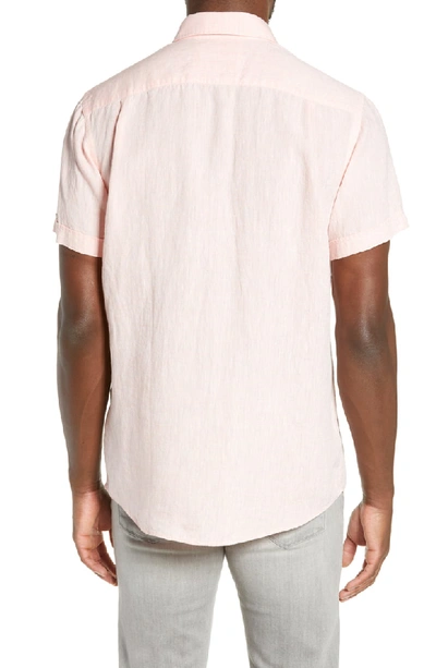 Shop Rodd & Gunn Regular Fit Ellerslie Linen Shirt In Quartz