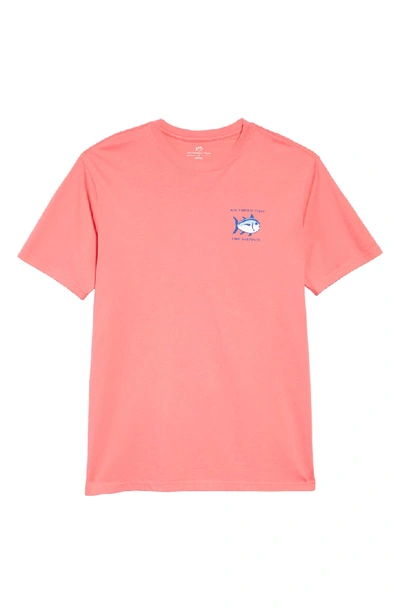 Shop Southern Tide Short Sleeve Skipjack T-shirt In Light Coral
