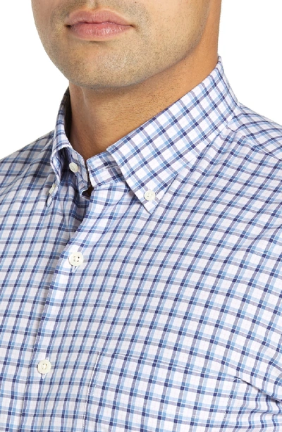 Shop Peter Millar Crown Regular Fit Check Sport Shirt In Iberian Blue