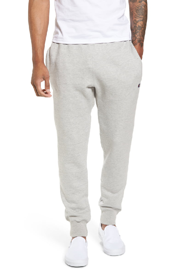 champion reverse weave joggers grey