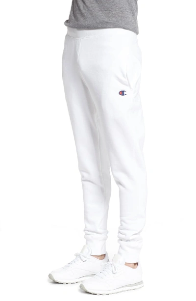 Shop Champion Reverse Weave Jogger Pants In White