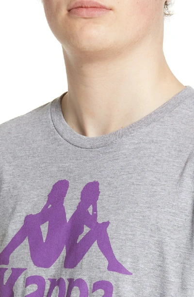 Shop Kappa Authentic Estessi Logo T-shirt In Grey
