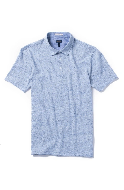 Shop Good Man Brand Slim Fit Jersey Polo In Blue Heather
