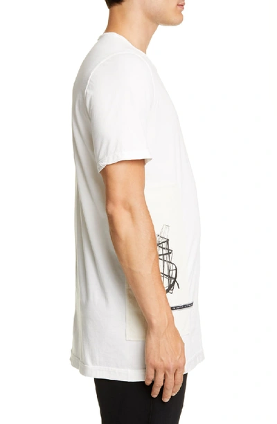 Shop Rick Owens Drkshdw Level Patch T-shirt In Milk